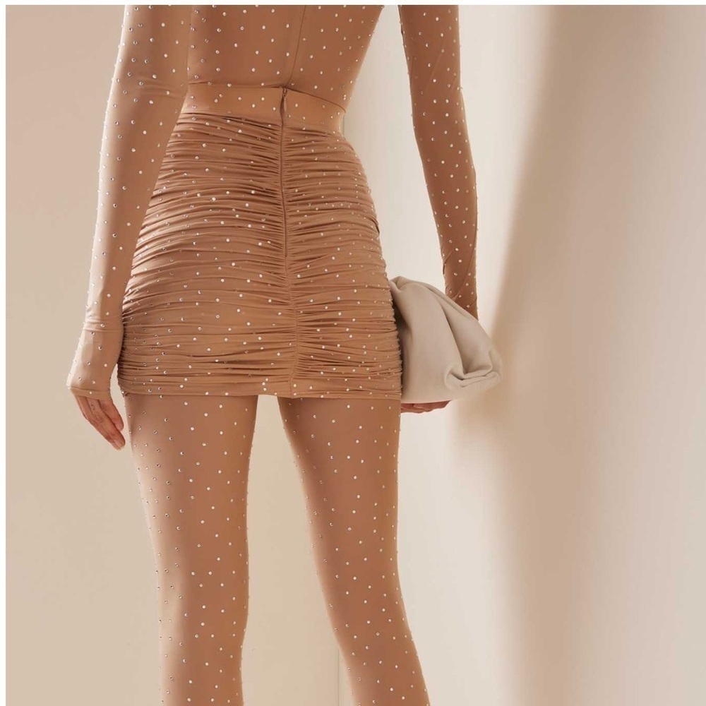 Alex Perry Benson Ruched Mini Skirt — image 4 of 8